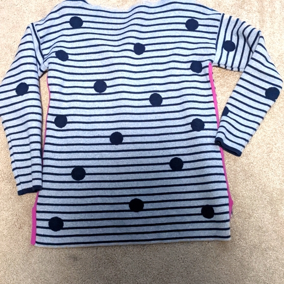 Joules Knitware, Wool Blend Navy Polka Dot Sweater, Size 6 (Fits Size Small) - Picture 3 of 7